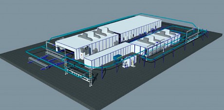 Камера автоматического нанесения порошковой краски роботом-манипулятором с ручной докраской на Линии катафорезной и порошковой окраски SPK-KTL. 